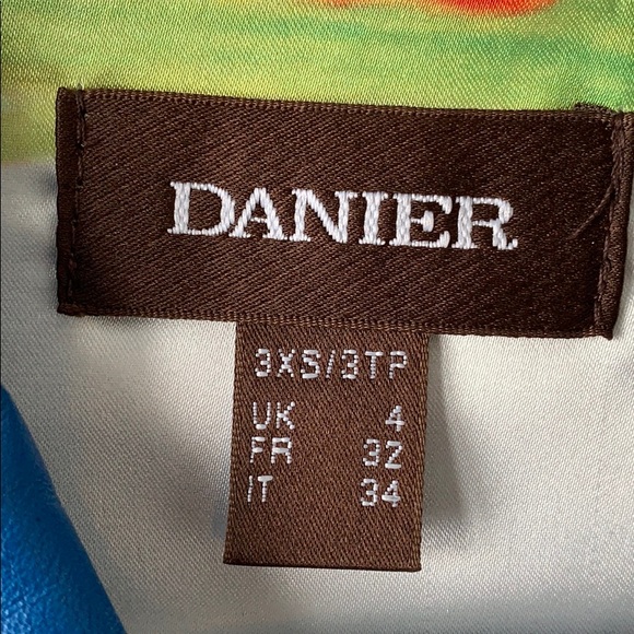 Blue Lined Leather Jacket - Picture 2 of 9